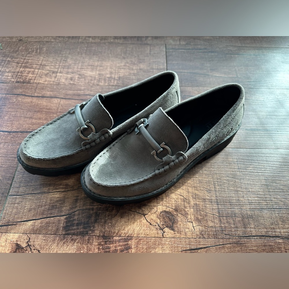 BORN Teramo Loafer - Gray Suede Leather